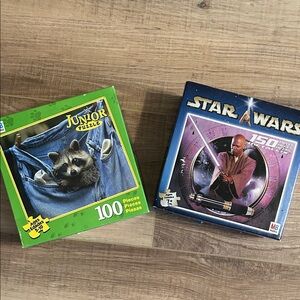 🦋 Star Wars 150-Piece Puzzle  and 100 piece animal puzzle.